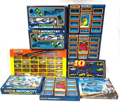 Lot 17 - Matchbox Modern Issue assorted vehicle and playset packs x 9 MIB (SEE PICTURES)