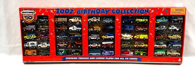 Lot 22 - Matchbox Die-cast Across America 50 Birthday Series 2002 Birthday Collection 50 pack MIB