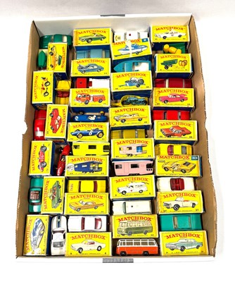 Lot 42 - Matchbox Regular Wheels Group of Mid to Late 1960's Issue Mostly Cars & Trailers