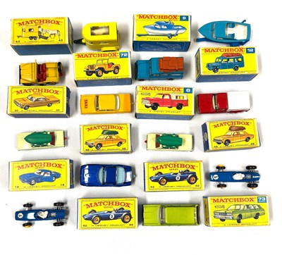 Lot 59 - Matchbox Regular Wheels Group of Mid to Late 1960's Issue Cars & Trailers