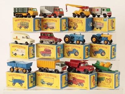 Lot 64 - Matchbox Regular Wheels Group of Mid-Late 1960's Issue Farm & Commercial Vehicles