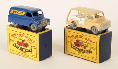 Lot 80 - Matchbox Regular Wheels 25a Bedford CA Dunlop Van & 29a Bedford CA Milk Float