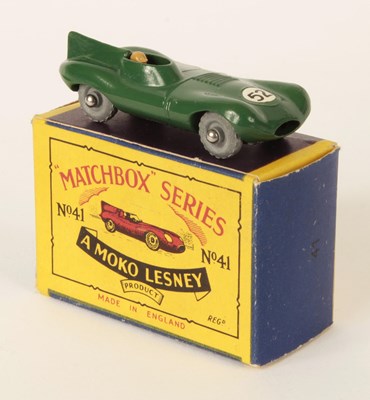 Lot 86 - Matchbox Regular Wheels 41a Jaguar D-Type - RARE RACING NUMBER 52 DECALS.