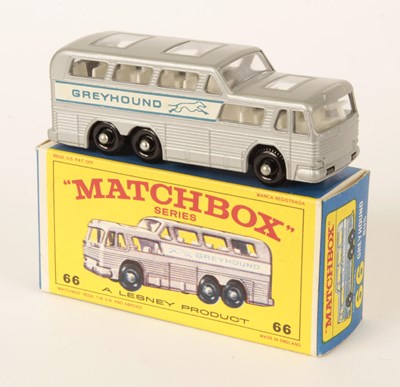 Lot 112 - Matchbox Regular Wheels 66c Greyhound Coach RARE CLEAR WINDOWS