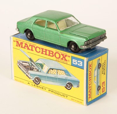 Lot 113 - Matchbox Regular Wheels 53c Ford Zodiac VERY RARE TRANSITIONAL ISSUE.