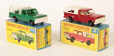 Lot 116 - Matchbox Regular Wheels 6d Ford Pick-Up Truck & 50c Ford Kennel Truck