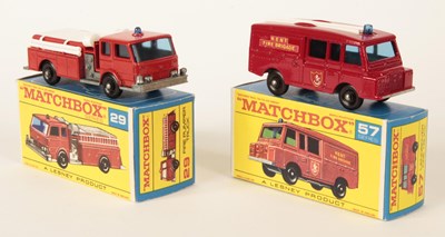 Lot 119 - Matchbox Regular Wheels Pair of Fire Engines