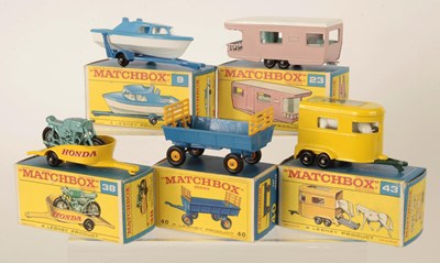 Lot 122 - Matchbox Regular Wheels Group of Late 1960's Issue Trailers.