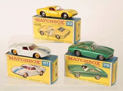 Lot 127 - Matchbox Regular Wheels Group of Late 1960's Issue Sports & GT Cars.