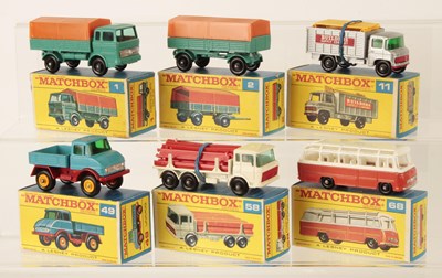 Lot 128 - Matchbox Regular Wheels Group of Late 1960's Issue German Commercial Vehicles.