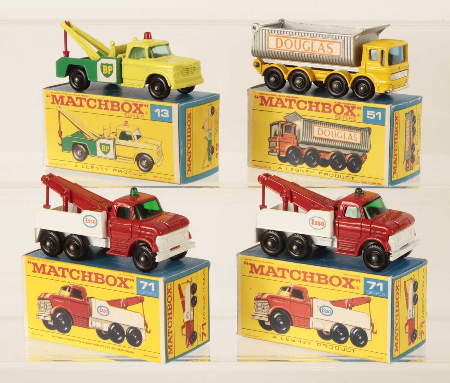 Lot 130 - Matchbox Regular Wheels Group of Late 1960's Issue Commercial Vehicles.