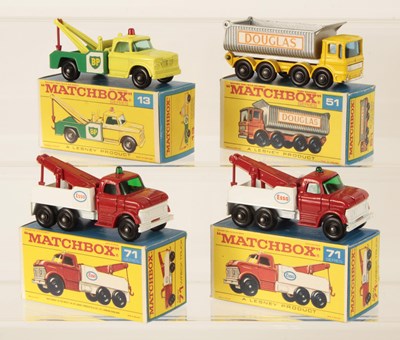 Lot 130 - Matchbox Regular Wheels Group of Late 1960's Issue Commercial Vehicles.