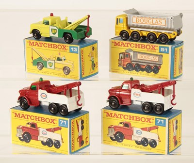 Lot 130 - Matchbox Regular Wheels Group of Late 1960's Issue Commercial Vehicles.