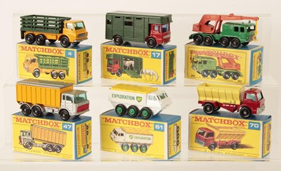 Lot 132 - Matchbox Regular Wheels Group of Late 1960's Issue Commercial Vehicles.