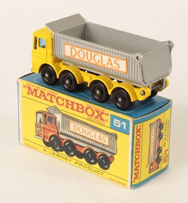 Lot 147 - Matchbox Regular Wheels 51c AEC Douglas Tipper Truck LEMON YELLOW BODY.