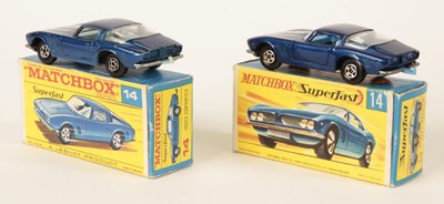 Lot 177 - Matchbox Superfast 2 x 14a Iso Grifo Interior Colour Variations .
