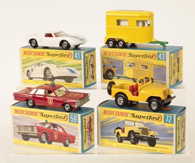 Lot 179 - Matchbox Superfast Group of Models in Type F Transitional Boxes.