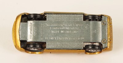 Lot 180 - Matchbox Superfast 33a Lamborghini Miura IN TRANSITIONAL TYPE F2 BOX.