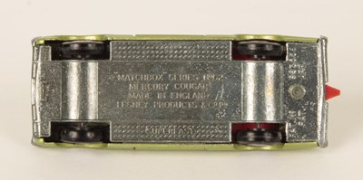 Lot 183 - Matchbox Superfast 62a Mercury Cougar IN RARE TRANSITIONAL TYPE F2 BOX