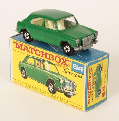 Lot 184 - Matchbox Superfast 64a MG 1100 RARE GREEN BODY WITH MATT PAINT FINISH.