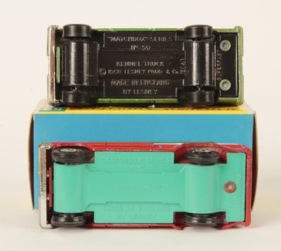 Lot 186 - Matchbox Superfast 6a Ford Pick-Up Truck & 50a Ford Kennel Truck.