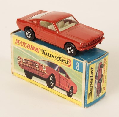 Lot 187 - Matchbox Superfast 8a Ford Mustang - burnt orange body + ivory interior.