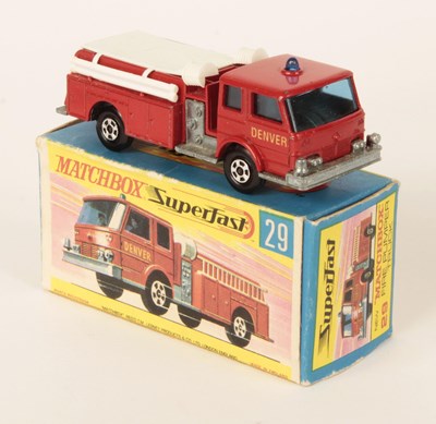 Lot 192 - Matchbox Superfast 29a Fire Pumper Truck WITH RARE DENVER DOOR DECALS.