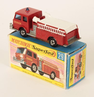 Lot 192 - Matchbox Superfast 29a Fire Pumper Truck WITH RARE TYPE G BOX