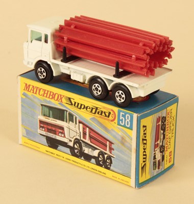 Lot 197 - Matchbox Superfast 58a DAF Girder Truck - RARE OFF WHITE BODY.