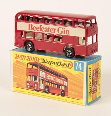 Lot 199 - Matchbox Superfast 74a Daimler Fleetline Bus RARE PROMOTIONAL ISSUE "BEEFEATER GIN"