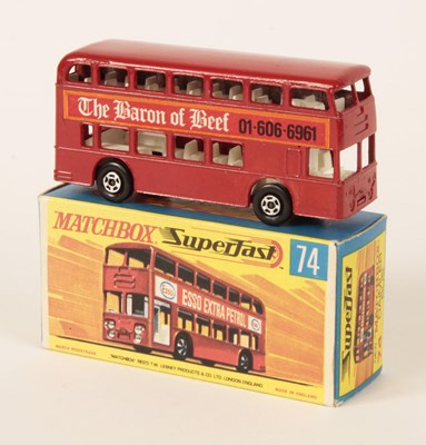 Lot 200 - Matchbox Superfast 74a Daimler Fleetline Bus RARE PROMOTIONAL ISSUE "THE BARON OF BEEF"