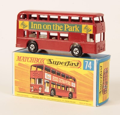 Lot 201 - Matchbox Superfast 74a Daimler Fleetline Bus RARE PROMOTIONAL ISSUE "INN ON THE PARK"