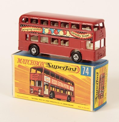 Lot 203 - Matchbox Superfast 74a Daimler Fleetline Bus RARE "SWINGING LONDON - CARNABY STREET"