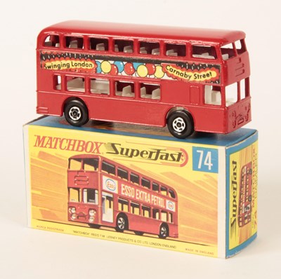 Lot 204 - Matchbox Superfast 74a Daimler Fleetline Bus RARE "SWINGING LONDON - CARNABY STREET"