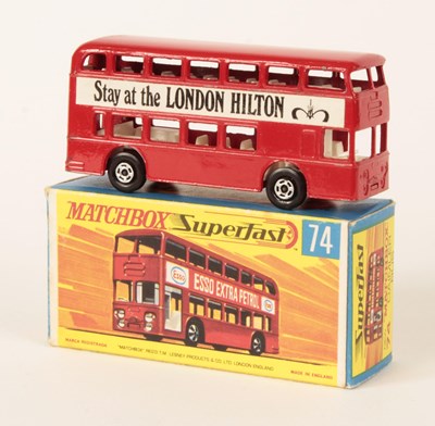 Lot 206 - Matchbox Superfast 74a Daimler Fleetline Bus RARE PROMOTIONAL ISSUE "STAY AT THE KENSINGTON HILTON"