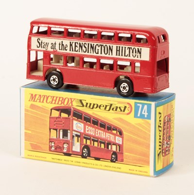 Lot 207 - Matchbox Superfast 74a Daimler Fleetline Bus RARE PROMOTIONAL ISSUE "STAY AT THE KENSINGTON HILTON"
