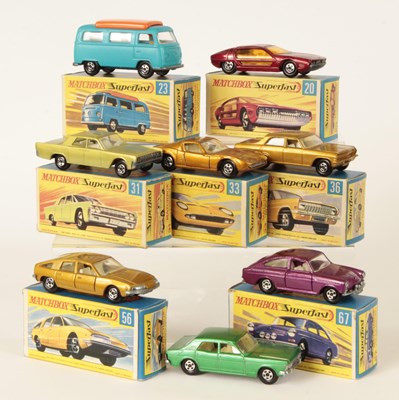 Lot 219 - Matchbox Superfast Group of Early 1970's Issue Cars.