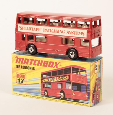 Lot 223 - Matchbox Superfast 17b Londoner Bus RARE PROMOTIONAL ISSUE "SELLOTAPE PACKAGING SYSTEMS 61108-09"