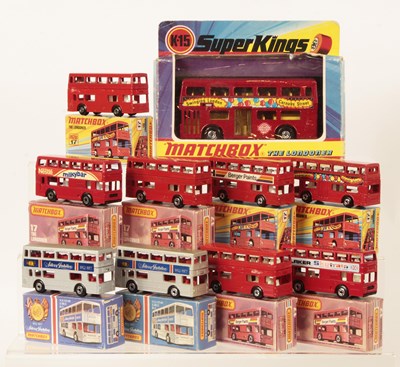 Lot 231 - Matchbox Superfast Group of 9 x 17b Londoner Bus & 17c Leyland Titan Bus