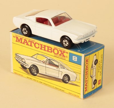 Lot 232 - Matchbox Superfast 8a Ford Mustang WITH RARE TRANSITIONAL TYPE F5 BOX