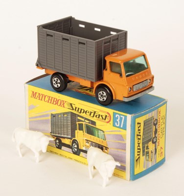 Lot 243 - Matchbox Superfast 37a Dodge Cattle Truck - ORANGE CAB & CHASSIS.