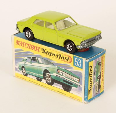 Lot 253 - Matchbox Superfast 53a Ford Zodiac - LIME GREEN BODY.