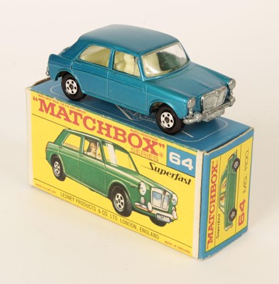 Lot 257 - Matchbox Superfast 64a MG 1100 - RARE TRANSITIONAL TYPE F3 BOX.