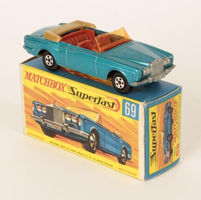 Lot 258 - Matchbox Superfast 69a Rolls Royce Silver Shadow - PRIMROSE YELLOW BASE.