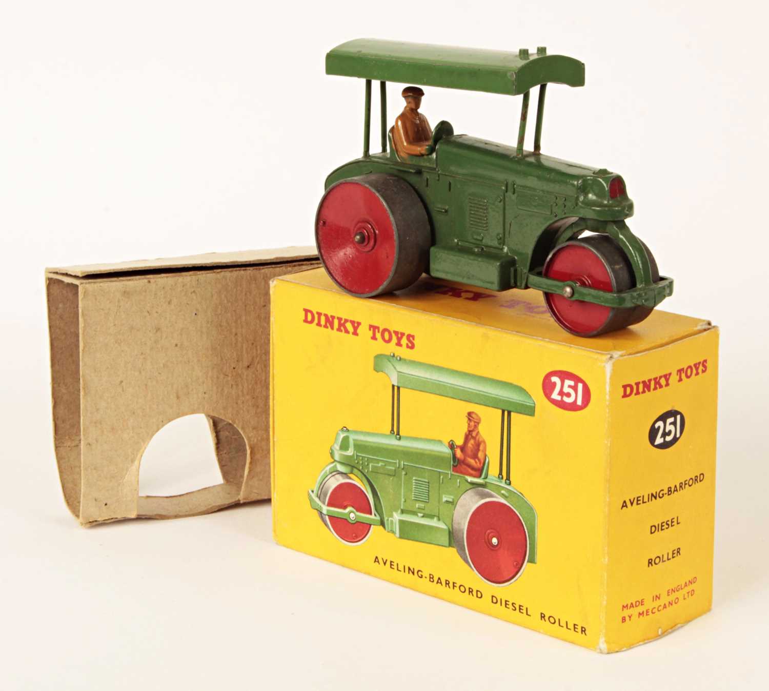 Lot 675 - Dinky Toys 251 Aveling Barford Diesel Roller Unusual Two-Tone Green Variation