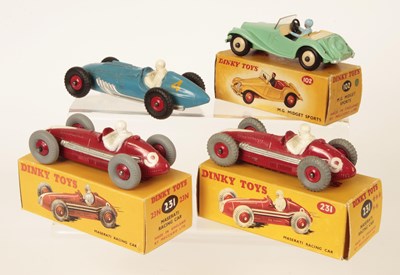 Lot 680 - Dinky Group of 4 x 1950's Issue Racing & Touring Cars