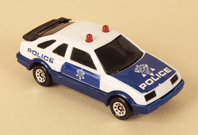 Lot 293 - Matchbox Superfast 55e Ford Sierra Lasertronics Police Car Pre-Production Colour Trial