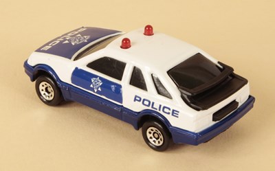 Lot 293 - Matchbox Superfast 55e Ford Sierra Lasertronics Police Car Pre-Production Colour Trial