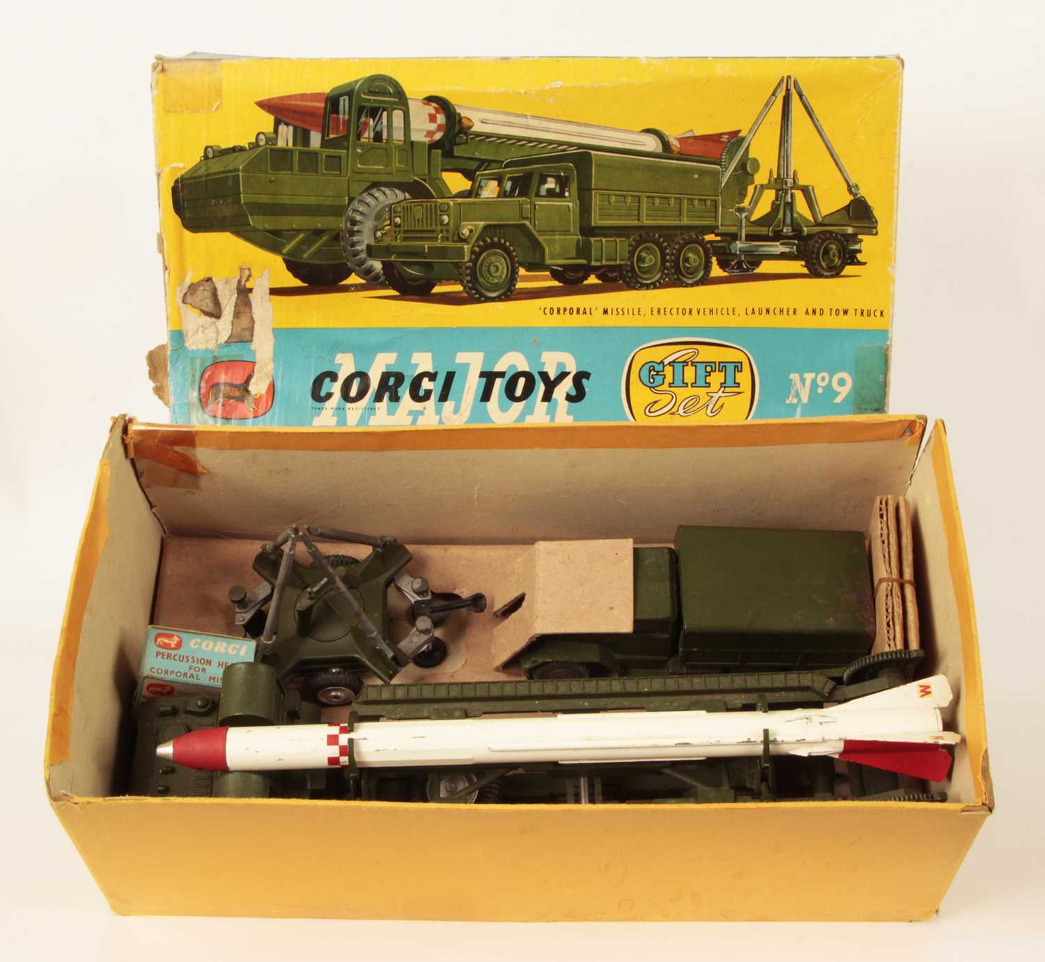 Lot 687 - Corgi Major Toys Gift Set GS9 Corporal Missile Erector Vehicle + Launcher +International 6x6 Truck