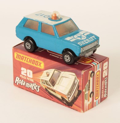 Lot 366 - Matchbox Superfast 20b Range Rover Police Patrol County Sheriff FACTORY COLOUR TRIAL MODEL